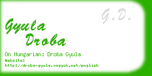 gyula droba business card